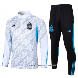 Chandal de Sudadera del Argentina Nino 23-24 Blanco