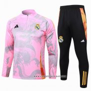 Chandal de Sudadera del Real Madrid Dragon 24-25 Rosa