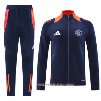 Chandal de Chaqueta del Manchester United Nino 24-25 Azul