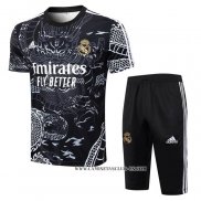 Chandal del Real Madrid Dragon 24-25 Manga Corta Negro - Pantalon Corto