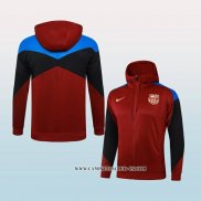 Chaqueta con Capucha del Barcelona 24-25 Rojo