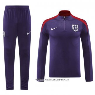 Chandal de Sudadera del Inglaterra 24-25 Purpura