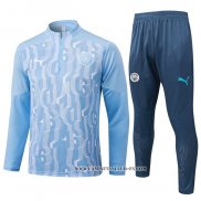 Chandal de Sudadera del Manchester City 24-25 Azul