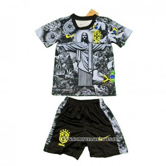 Camiseta Brasil Jesus Nino 24-25 Negro