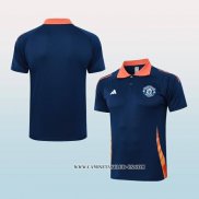 Camiseta Polo del Manchester United 24-25 Azul