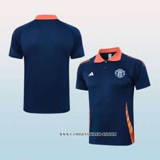 Camiseta Polo del Manchester United 24-25 Azul