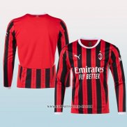 Camiseta Primera AC Milan 24-25 Manga Larga