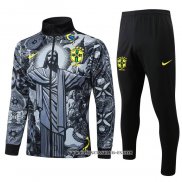 Chandal de Chaqueta del Brasil Jesus 24-25 Negro