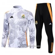 Chandal de Chaqueta del Real Madrid Dragon 24-25 Blanco