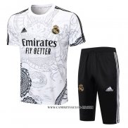 Chandal del Real Madrid Dragon 24-25 Manga Corta Blanco - Pantalon Corto