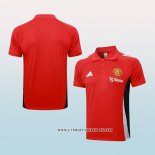 Camiseta Polo del Manchester United 24-25 Rojo