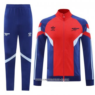 Chandal de Chaqueta del Arsenal 24-25 Rojo Azul