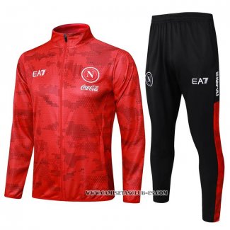 Chandal de Chaqueta del Napoli 24-25 Rojo