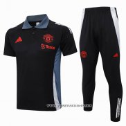 Conjunto Polo del Manchester United 24-25 Negro