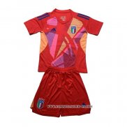 Camiseta Italia Portero Nino 24-25 Rojo