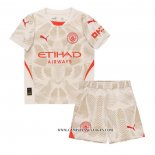 Camiseta Tercera Manchester City Portero Nino 24-25