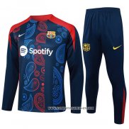 Chandal de Sudadera del Barcelona 24-25 Azul y Rojo