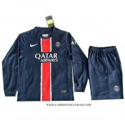 Camiseta Primera Paris Saint-Germain Nino 24-25 Manga Larga