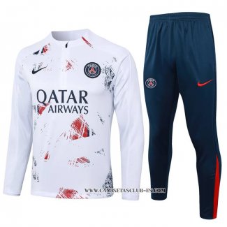 Chandal de Sudadera del Paris Saint-Germain Nino 24-25 Blanco