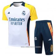 Chandal del Real Madrid 24-25 Manga Corta Blanco - Pantalon Corto