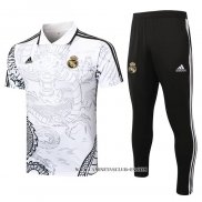 Conjunto Polo del Real Madrid Dragon 24-25 Blanco