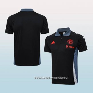 Camiseta Polo del Manchester United 24-25 Negro