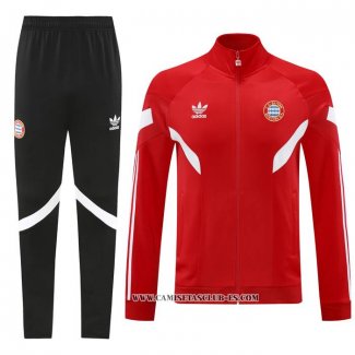 Chandal de Chaqueta del Bayern Munich 24-25 Rojo Blanco