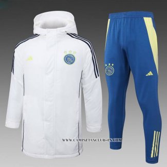 Chandal de Invierno del Ajax 24-25 Blanco