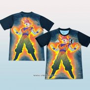 Tailandia Camiseta Japon Anime Dragon Ball 24-25 Negro