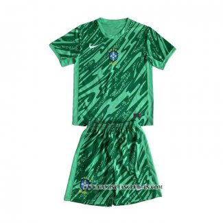 Camiseta Tercera Brasil Portero Nino 2024