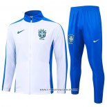 Chandal de Chaqueta del Brasil 24-25 Blanco