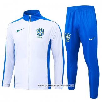 Chandal de Chaqueta del Brasil 24-25 Blanco