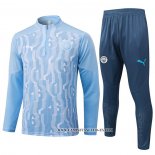 Chandal de Sudadera del Manchester City Nino 24-25 Azul