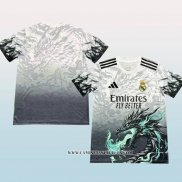 Tailandia Camiseta Real Madrid Dragon 24-25 Blanco Gris