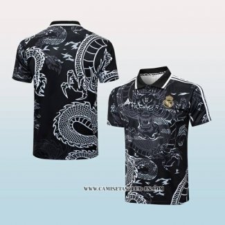 Camiseta Polo del Real Madrid Dragon 24-25 Negro