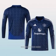 Camiseta Segunda Manchester United 24-25 Manga Larga