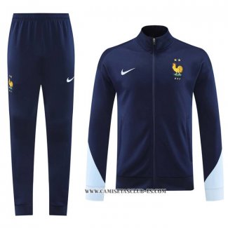 Chandal de Chaqueta del Francia 24-25 Azul