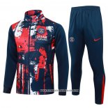 Chandal de Chaqueta del Paris Saint-Germain 24-25 Rojo y Azul